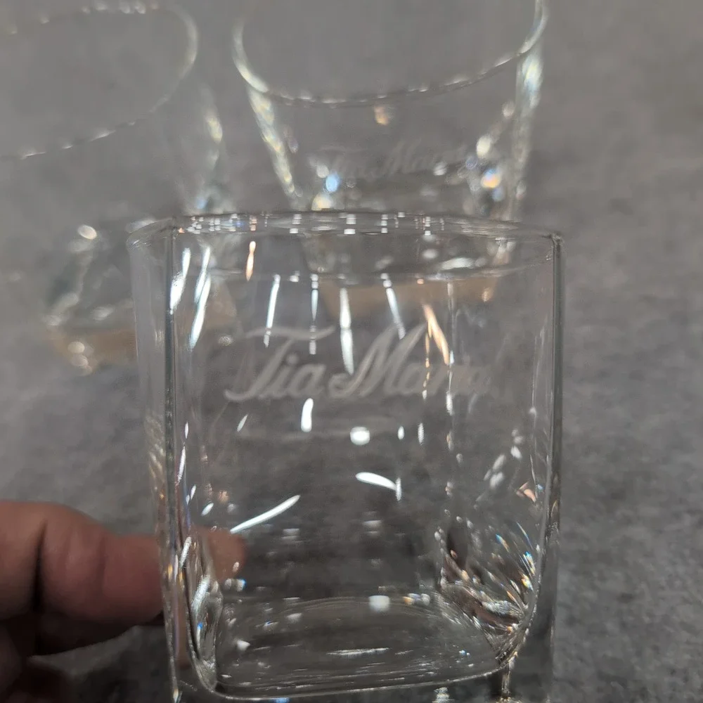 Tia Maria Lowball Glasses Set of 3 Clear Rocks Scotch Old Fashioned Glass‎ - Picture 2 of 3